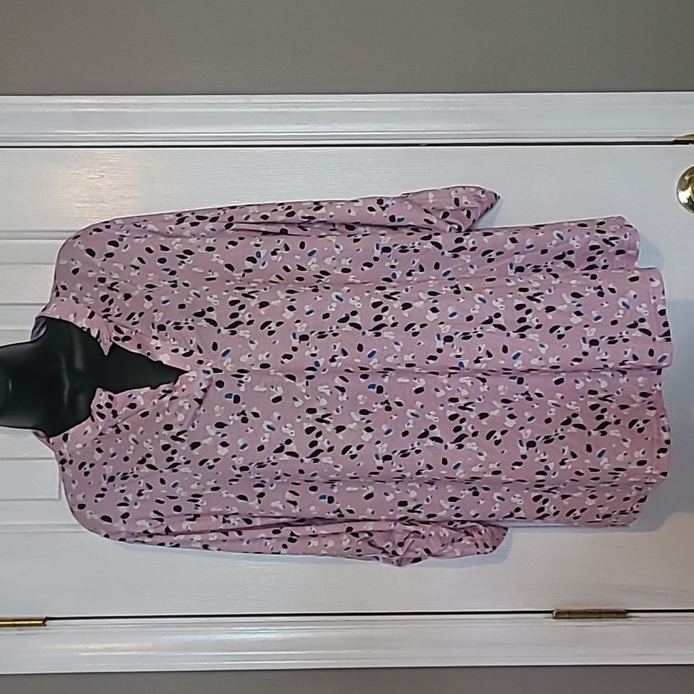 ZATTCAS  2XL Dusty Purple V-Neck Top